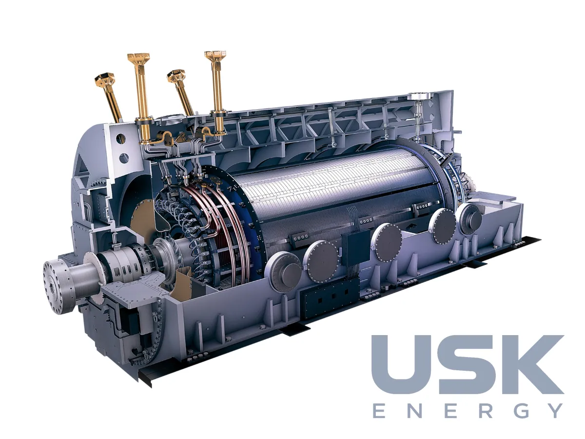 Siemens Energy SGen-3000W — турбогенератор 540–1300 МВА з водневим і водяним охолодженням