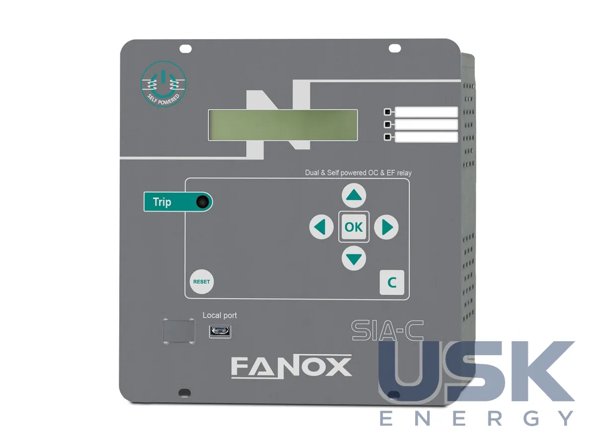 Fanox SIA-C — реле МСЗ і ЗНЗ із саможивленням або подвійним живленням для стандартних ТС /5 і /1