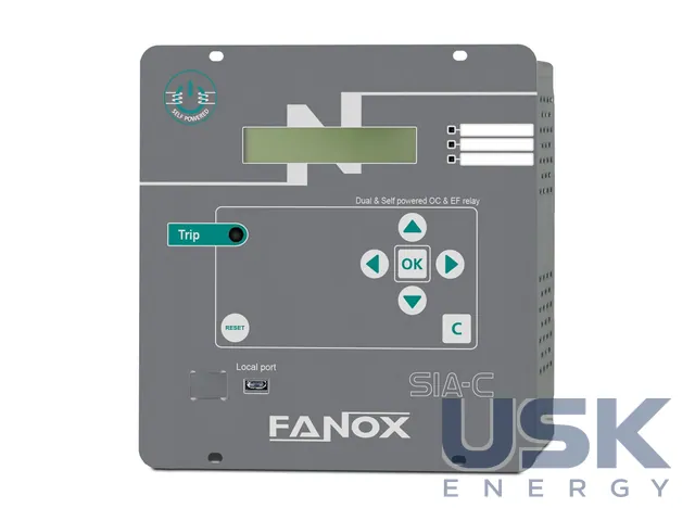 Fanox SIA-C — реле МСЗ і ЗНЗ із саможивленням або подвійним живленням для стандартних ТС /5 і /1