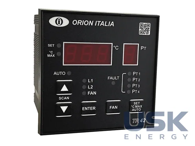 Orion Italia TR42 — реле контролю температури сухих і литих трансформаторів СН (ANSI 49) з датчиками PT100, PTbox і шафою керування