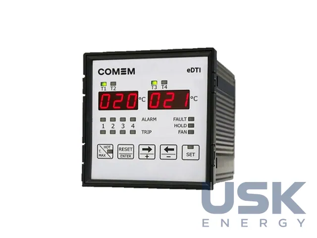 COMEM eDTI — блок контролю температури сухих трансформаторів з Modbus RTU і 4–20 мА